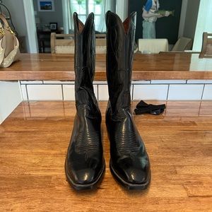 Mens Lucchese Square Toe Buffalo Cowboy Boots